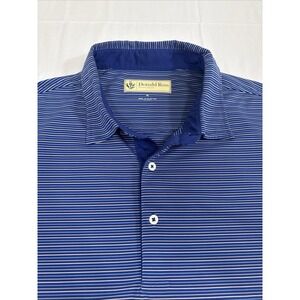 GOLF SHIRT Donald Ross MENS XL Sport Polo   Blue MICRO STRIPE Performance